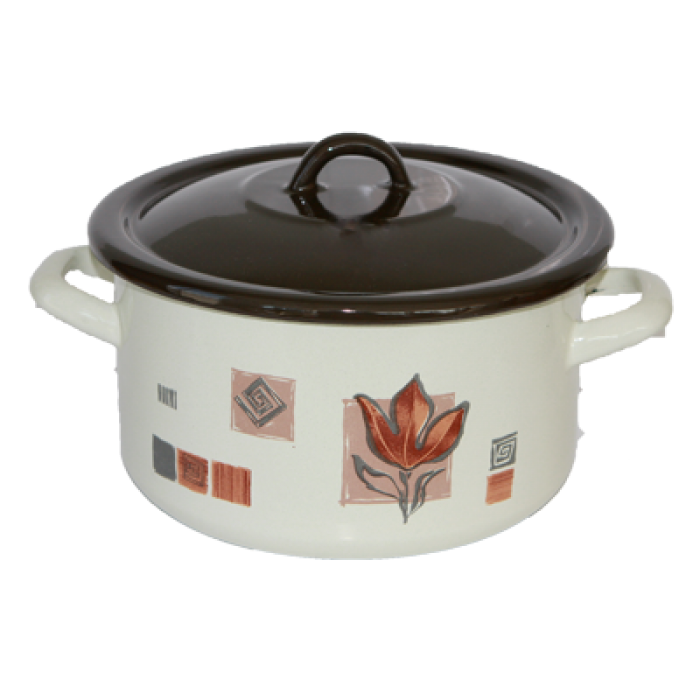 Cratita emailata cu capac RAKI Rustica 22cm 4,6lt