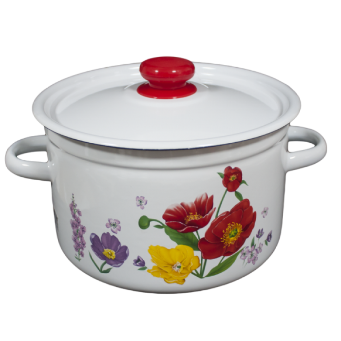 RAKI POLEVOY Oala emailata cu capac 9L otel carbon 