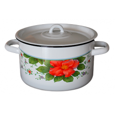 Oala emailata ruseasca 3,95l, D20cm, RAKI NOVA, cu capac emailat