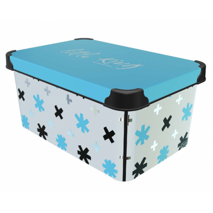 Cutie depozitare plastic cu capac RAKI 10lt 23x34x16cm L-LITTLE KING MN0151605