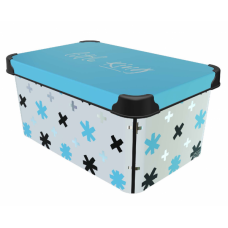 Set 3 cutii cu capac depozitare RAKI 5lt 19x28x13cm 10lt 23x34x16cm 20lt 23x30x40cm MN602605591