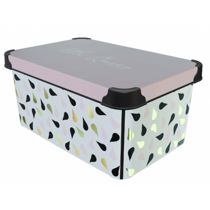 Cutie depozitare plastic cu capac RAKI 10lt 23x34x16cm LLITTLE QUEEN MN0151589