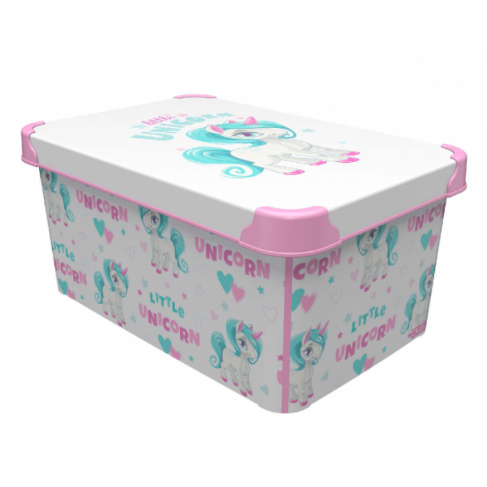 Cutie depozitare plastic cu capac RAKI 5lt 19x28x13cm МUNICORN MN0151599