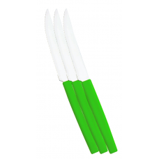 Cutit pentru friptura set 3 bucati SIMONAGGIO BELIZE cu maner plastic culoare verde MN015501