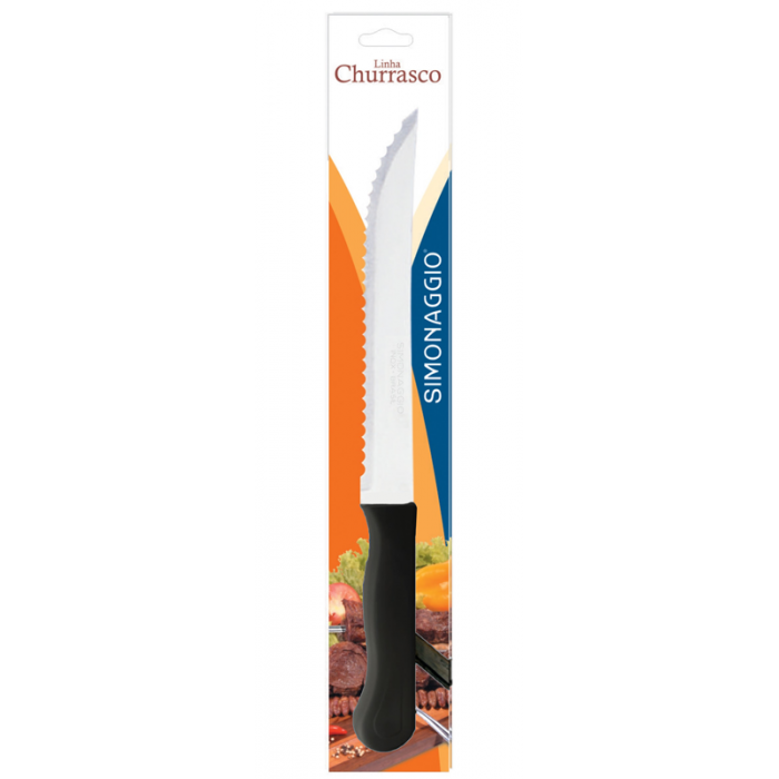 Cutit pentru paine 18cm SIMONAGGIO CHURRASCO cu maner negru MN015526