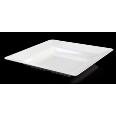 Platou adanc patrat RAKI ESTE, 46x46xh6,8cm, melamina, alb
