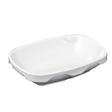 Bol oval melamina RAKI, 10,5x14,5xh3,3cm, alb