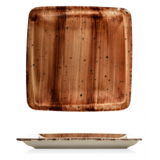 Farfurie patrata desert GURAL colectia BROWN 17x17cm