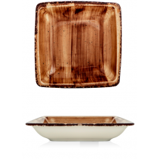 Farfurie patrata supa GURAL colectia BROWN 19x19cm MN0180452