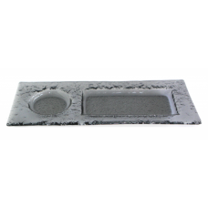 Farfurie RAKI pentru desert 2 compartimente 12x33cm neagra MN0103194