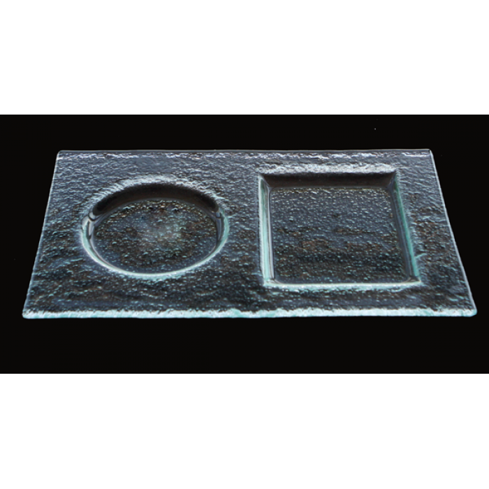 Farfurie RAKI pentru desert 2 compartimente 16x25cm alba MN0103187