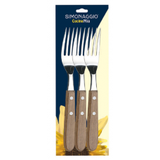 Set 6 furculite SIMONAGGIO CUCINA MIA cu maner lemn