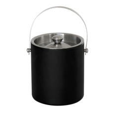 Ghetiera inox cu pereti dubli RAKI cu capac si maner, neagra