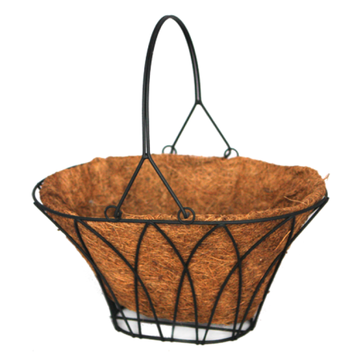 Ghiveci cosulet flori cu fibra de nuca de cocos 30x20x15cm MN019787