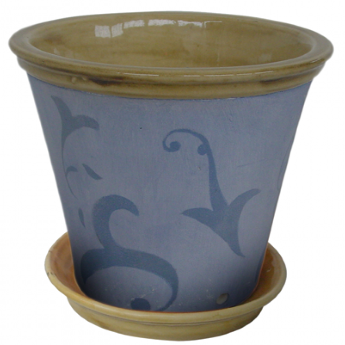 Ghiveci din ceramica pentru flori cu suport 6126 MN019711