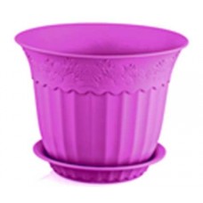 Ghiveci flori cu farfurie ANTIK 1,2lt 15x11cm lila MN0131490