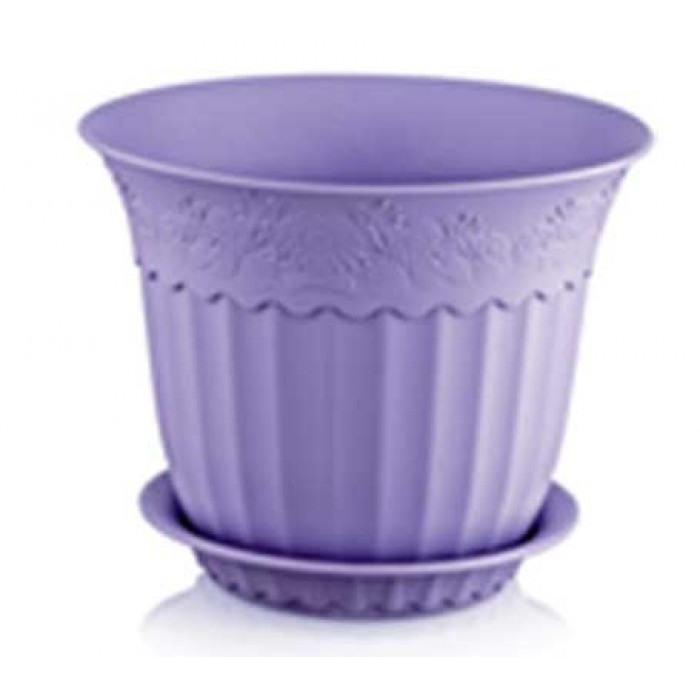 Ghiveci flori cu farfurie ANTIK 1,2lt 15x11cm MALINA MN0131492