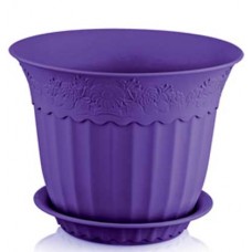 Ghiveci flori cu farfurie ANTIK 5,25lt 25x20cm LILA MN0131502