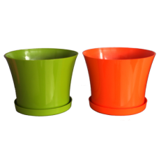 Ghiveci flori cu farfurie FULYA 20x15cm orange MN0150103