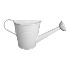 Ghiveci flori metalic decorativ FERONYA de perete forma stropitoare alb MN011636