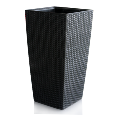 Ghiveci flori PREMIUM cu sistem de udare picurare 25x55cm culoare neagra MN019745