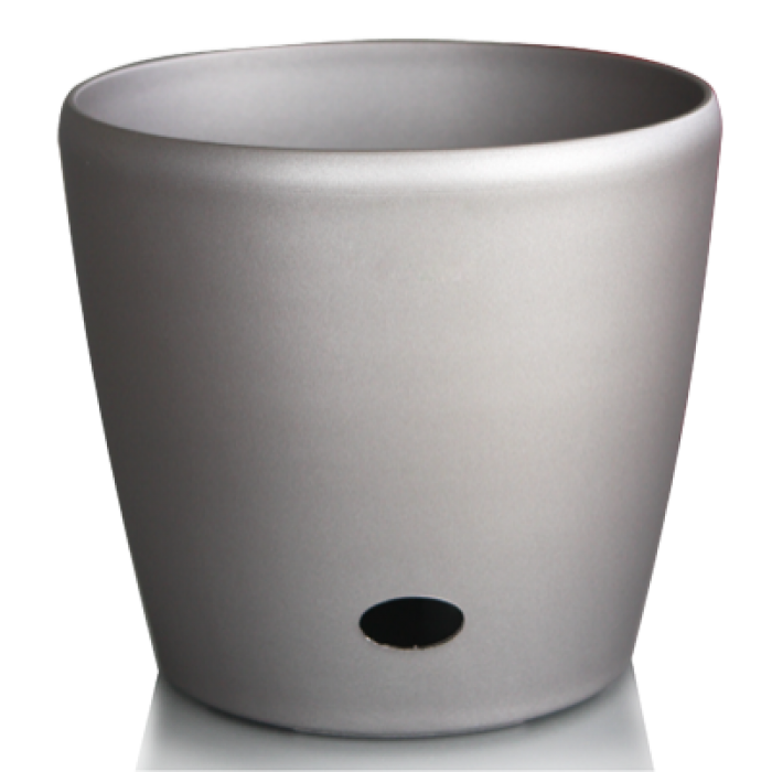 Ghiveci flori PREMIUM cu sistem de udare picurare 45x42cm culoare gri MN019746