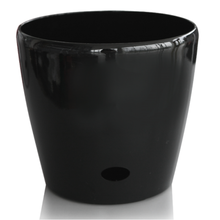 Ghiveci flori PREMIUM cu sistem de udare picurare 45x42cm culoare neagra MN019752