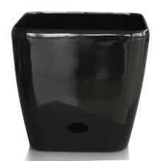 Ghiveci patrat flori PREMIUM cu sistem de udare picurare 37x35cm culoare neagra MN019729