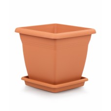 Ghiveci patrat pentru flori SERINOVA VILA 50x50xh46,5cm 64l culoare cafea
