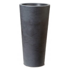 Giveci exterior perete dublu WAVE pentru flori fibra granit gri H 56cm 8,5lt MN0197145
