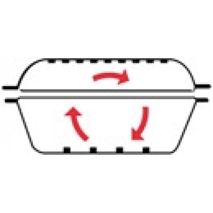 Vas yena de tip grill rotund cu capac sticla termorezistenta WOL 4,6l 340x225x112mm