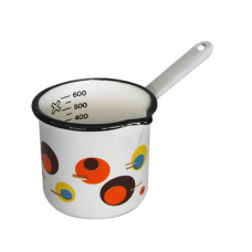 Ibric emailat gradat RAKI Circle 10cm 600ml