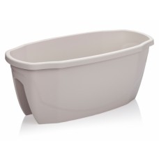 Jardiniera flori pentru balustrada balcon SERINOVA 58x29xh24cm 15,5l culoare alba