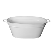 Jardiniera metalica decorativa FERONYA mare culoare alba MN011624