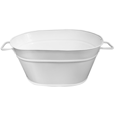 Jardiniera metalica decorativa FERONYA mica culoare alba MN011623