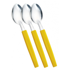 Lingura set 3 bucati SIMONAGGIO BELIZE cu maner plastic culoare galben MN015511
