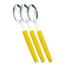Lingurita desert set 3 bucati SIMONAGGIO BELIZE cu maner plastic culoare galben MN015512