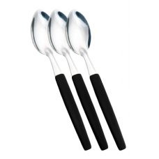 Lingurita desert set 3 bucati SIMONAGGIO BELIZE cu maner plastic culoare neagra MN015516