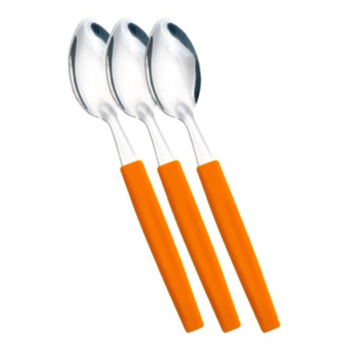 Lingurita desert set 3 bucati SIMONAGGIO BELIZE cu maner plastic culoare orange MN015508