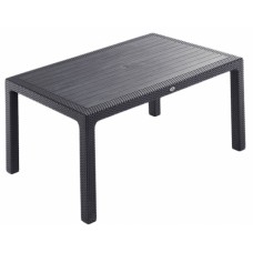 Masa gradina,terasa CLASSI RATAN drepunghiulra din poli-ratan culoare antracit