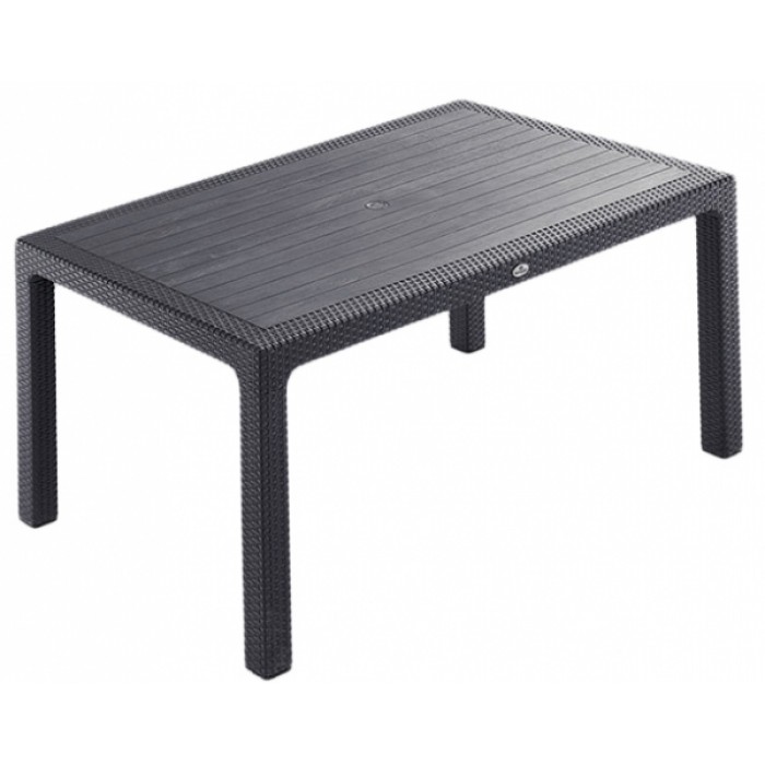 Masa gradina,terasa CLASSI RATAN drepunghiulra din poli-ratan culoare antracit