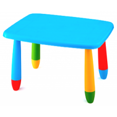 Masa dreptunghiulara pentru copii RAKI MASHA 72,5x57xh47cm albastra