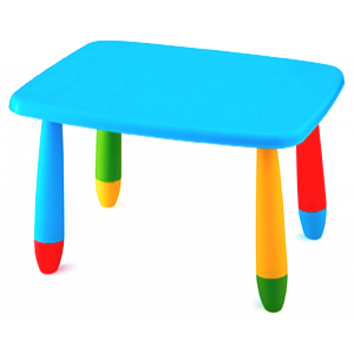 Masa dreptunghiulara pentru copii RAKI MASHA 72,5x57xh47cm albastra