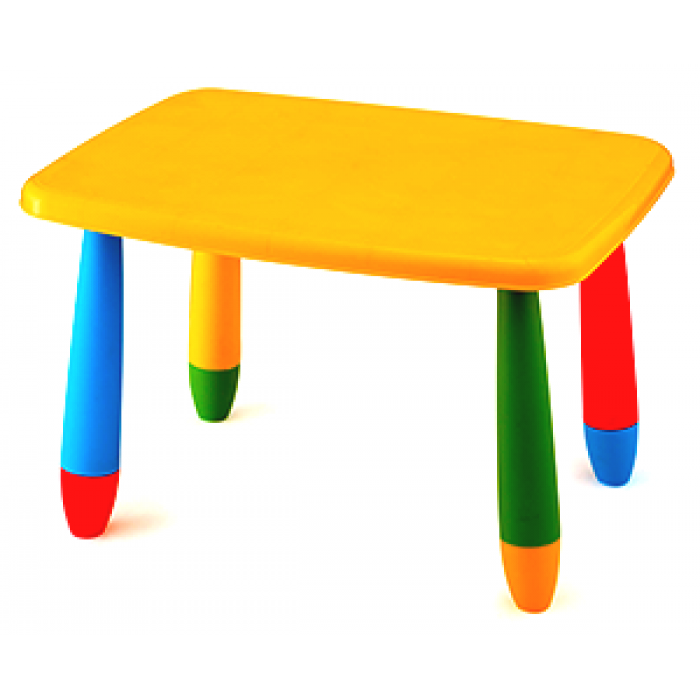 Masa dreptunghiulara pentru copii RAKI MASHA 72,5x57xh47cm galbena