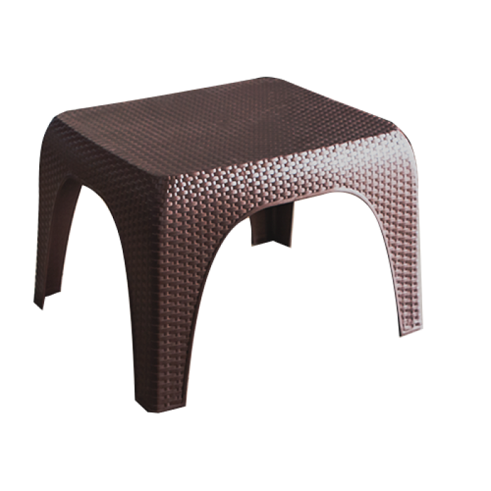 Masa dreptunghiulara din plastic tip ratan RAKI CLASSI RATAN 60x51,5x43cm culoare cafea