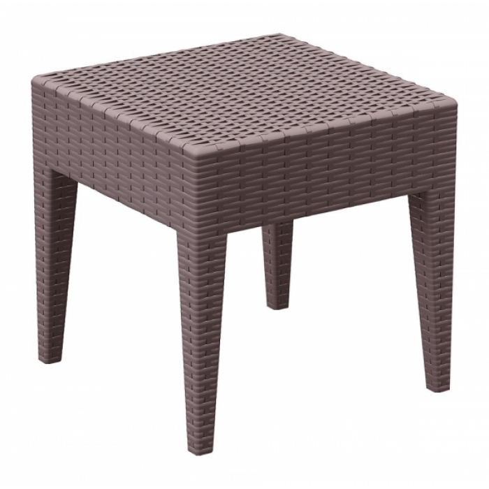 Masa pentru sezlong din ratan sintetic RAKI MIAMI 45x45xh45cm maro