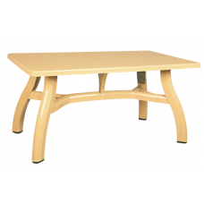 Masa gradina KING patrata din masa plastica 80x140cm culori alb,bej,verde