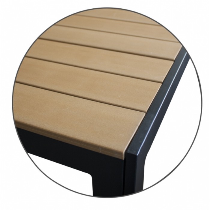 Masa patrata POLYWOOD NATURAL 90x90x74cm lemn artificial
