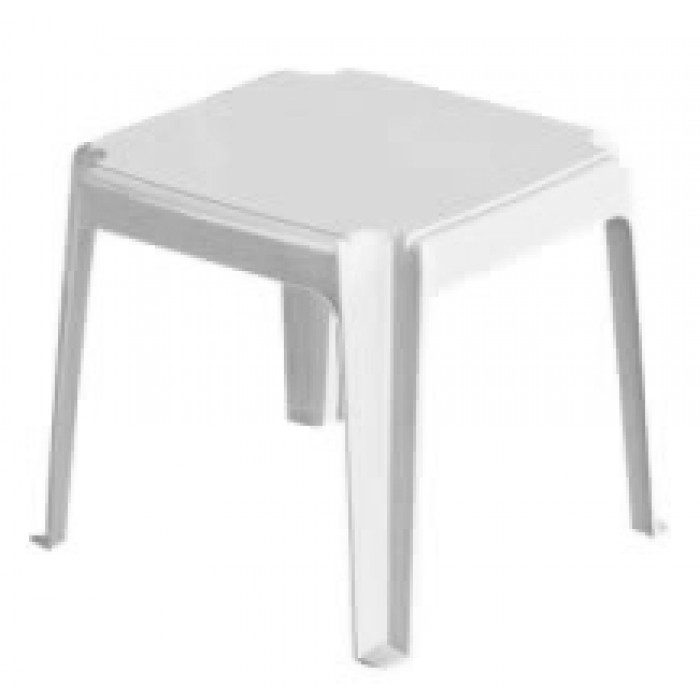 Masa pentru sezlong RAKI 50x50xh40cm din plastic culoare alba