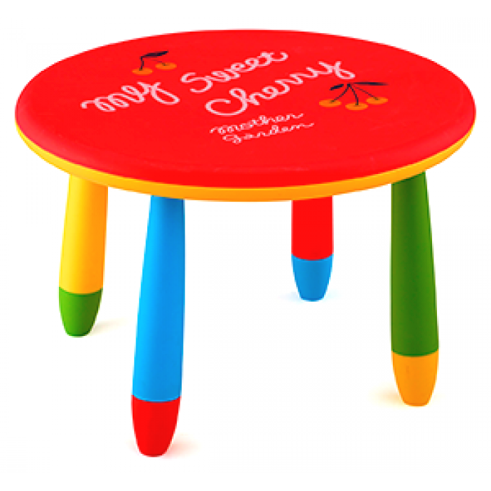 Masa rotunda pentru copii RAKI SLANTE 70xh47cm rosie